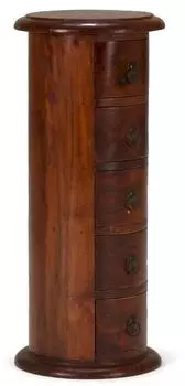 Woodkings Texas Rundschrank 5 Schubladen, Akazie massiv (A00001129)