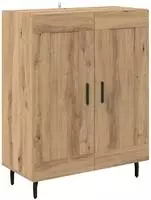 vidaXL Sideboard Artisan-Eiche 69,5 x 34 x 90 cm Verbundholz und Eisen