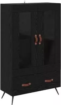 vidaXL Highboard schwarz Eichen-Optik 69,5x31x115cm