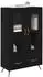 vidaXL Highboard schwarz Eichen-Optik 69,5x31x115cm