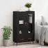 vidaXL Highboard schwarz Eichen-Optik 69,5x31x115cm