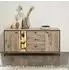 Wohnconcept Ruben Sideboard 180x86x49cm Holzwerkstoff/Metall, Eiche/schwarz