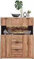 Wohnconcept Highboard "Donna Highboard, 122x144x42 (BxHxT)" 1 Stk. tlg. Beleuchtung