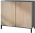 Vladon Skadu V3 Kommode 2 Türen, anthrazit matt / Eiche sägerau, 92,5x83,5x35cm (50028838)