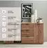 Wohnconcept Donna Sideboard Wildeiche Massivholz/Echtkork, 180x93x48cm