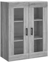 vidaXL Wandschrank Grau Sonoma 69,5x34x90 cm
