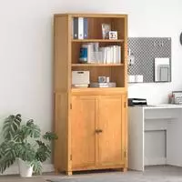 vidaXL Aufbewahrungsm&ouml;bel-Set mit Regal 2 Stk. Natur 80 x 35 x 185 cm