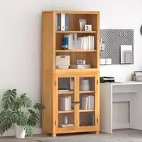vidaXL Aufbewahrungsm&ouml;bel-Set mit Regal 2 Stk. Natur 80 x 35 x 185 cm