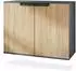Vladon Sylt V3 Kommode 2 Türen, anthrazit matt / Eiche Natur, 92,5x73,5x35cm (50029115)