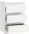 Forte Edmore Kommode 3 Schubladen, weiß, 41,8x32,2x61,5cm (91547820-0)
