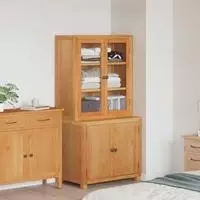 vidaXL Aufbewahrungsm&ouml;bel-Set mit T&uuml;r 2 Stk. Braun 80 x 50 x 160 cm