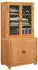 vidaXL Aufbewahrungsmöbel-Set mit Vitrine, braun, Holzwerkstoff (3328632)