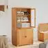 vidaXL Aufbewahrungsmöbel-Set mit Vitrine, braun, Holzwerkstoff (3328632)