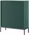 Selsey Vellore Highboard 2-türig, 6 Fächer, grün mit schwarzem Gestell, 104x125x39cm