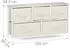 Relaxdays Schubladenbox 5 Stoff-Schubladen, Metall & Holz, 54,5x100x30cm, beige
