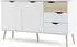 Home Affaire Oslo Sideboard weiß/Eiche, 2 Türen, 3 Schubladen, 147,2cm