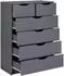 Livetastic Kommode Silenzia 2S4S, 6 Schubladen, graphitgrau, 81,5x40x112,5cm