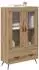 vidaXL Highboard mit Glasvitrine Artisan-Eiche 69,5x31x115cm