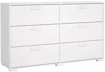 ebuy24 Sofia Kommode 6 Schubladen, weiß (07-65702P4949)