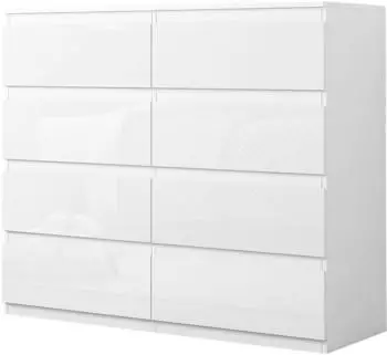 HTI-Living Kommode Kenji 8 Schubladen, hochglanz wei&szlig;