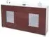 Vladon Sideboard Grömitz V1 matt weiß/Bordeaux Hochglanz, 138,5x75,5x35cm
