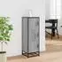 vidaXL Highboard Sonoma grau, Holzwerkstoff und Metall, 35,5x35x106,5cm