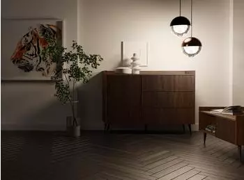 WFL GROUP Arysa Sideboard 125cm, Walnuss-Holzoptik, 3 Schubladen (800001754583)
