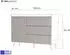 WFL GROUP Arysa Sideboard 125cm, Walnuss-Holzoptik, 3 Schubladen (800001754583)