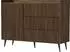 WFL GROUP Arysa Sideboard 125cm, Walnuss-Holzoptik, 3 Schubladen (800001754583)