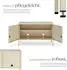 TecTake Sideboard Baker Stahl, Magnetverschluss, creme, 100x42,5x65cm