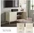 TecTake Sideboard Baker Stahl, Magnetverschluss, creme, 100x42,5x65cm