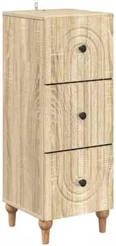 vidaXL Schubladenschrank Sonoma-Eiche 33x34,5x90 cm Holzwerkstoff