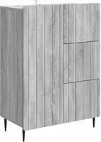vidaXL Sideboard Sonoma-Grau 66 x 34,5 x 91,5 cm Holzwerkstoff