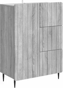 vidaXL Sideboard Sonoma-grau 66x34,5x91,5cm Holzwerkstoff