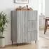 vidaXL Sideboard Sonoma-grau 66x34,5x91,5cm Holzwerkstoff