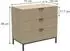 VICCO Lennox Kommode Eiche, 3 Schubladen, 72x69cm (51684)