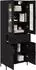 vidaXL Highboard mit Schublade, 2 Stk., Schwarz Eichen-Optik, Holzwerkstoff, 69,5x34x180cm (3416176)