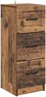 vidaXL Schubladenschrank Altholz 33 x 34,5 x 87 cm Holzwerkstoff