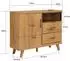 Finebuy Sideboard Eiche-Dekor 116cm, 2 Schubladen, offenes Fach (FB117897)