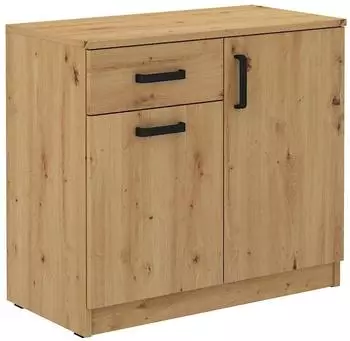 Masseno Maltesa Kommode 1 Schublade, 2 T&uuml;ren, Eiche Artisan, 80x41x73cm (800001312396)