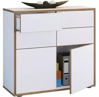 VCM Salia Kommode Holz, 100cm breit, wei&szlig;