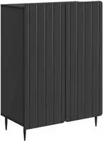 vidaXL Sideboard Schwarz 66 x 34,5 x 92 cm Holzwerkstoff