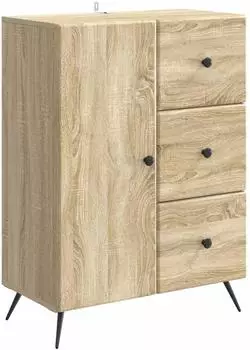 vidaXL Sideboard Sonoma-Eiche-Optik 66x34,5x90cm Holzwerkstoff (895547)