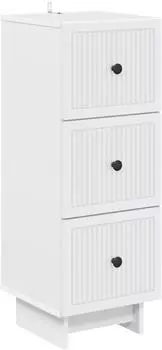 vidaXL Schubladenschrank wei&szlig; 33x34,5x90cm Holzwerkstoff (893925)