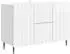 vidaXL Sideboard Hochglanz weiß 89x34,5x62cm Holzwerkstoff (894429)