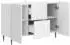 vidaXL Sideboard Hochglanz weiß 89x34,5x62cm Holzwerkstoff (894429)