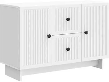 vidaXL Sideboard wei&szlig; 89x34,5x60cm Holzwerkstoff (893965)