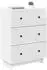 vidaXL Schubladenschrank Holzwerkstoff hochglanz weiß 66x34,5x90cm (893919)