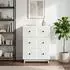 vidaXL Schubladenschrank Holzwerkstoff hochglanz weiß 66x34,5x90cm (893919)