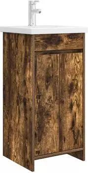 vidaXL Badm&ouml;bel-Set mit Regal, Holzwerkstoff